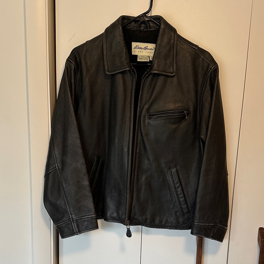 Eddie Bauer Black Genuine Leather Jacket